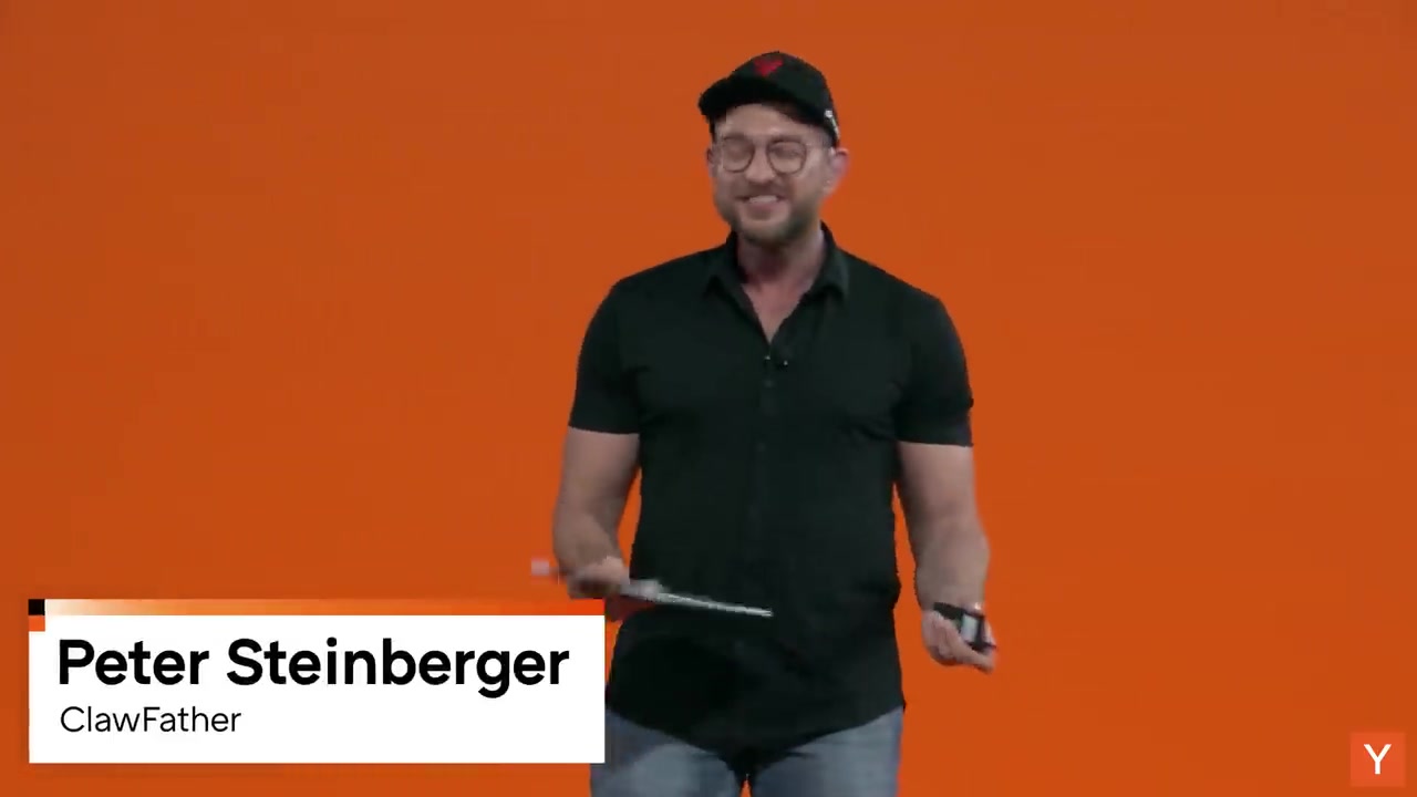 Peter Steinberger 上台，字幕 ClawFather